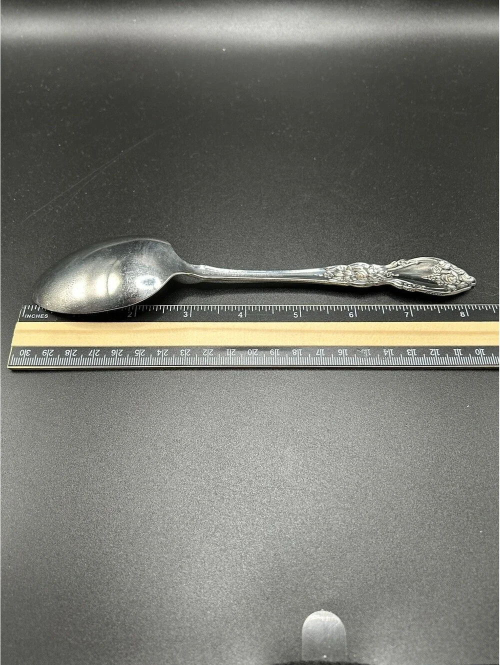 Vintage Pair Oneida Wordsworth Serving Spoons Stainless Flatware Silverware